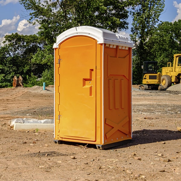 how often are the porta potties cleaned and serviced during a rental period in Menominee County